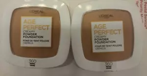 LOTTO 2 PZ L'OREAL Age Perfect fondotinta cremoso in polvere compatto 360 SIENNA DA UB19 - Foto 1 di 2