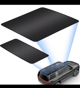 Glass Roof Sunshade for Rivian R1S 2022-24, 2PCS (Black) UV heat Insulation - Bild 1 von 7