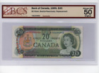 Remplacement Canada 1969 20 $ vingt dollars * billet EB certifié BCS AU - 50