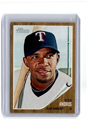 2011 Topps Heritage SP Elvis Andrus Texas Rangers #449 - Image 1 of 2