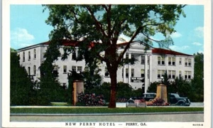 NUEVO PERRY HOTEL Perry, Georgia GA lino - Postal - Imagen 1 de 2
