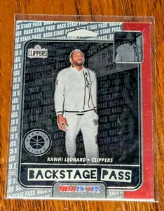 2019-20 NBA Hoops Backstage Pass Premium KAWHI LEONARD Los Angeles Clippers #8 - Picture 1 of 2