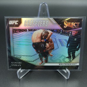 PANINI UFC SELECT 2021 KAMARU USMAN SELECT GRAPPLERS SILVER PRIZM CARD #20