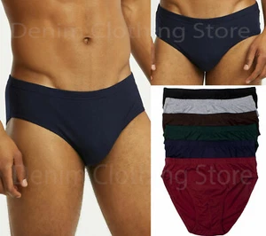 Men's Double Front Bikinis Lot 3 6 12 pack Brief 100% Cotton Lined Underwear - Picture 1 of 3