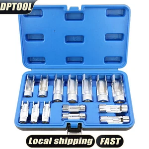 3/8" 1/2" Drive Diesel Injector Fuel Line Socket Wrench Set Metric 8-22mm Flare - Picture 1 of 7
