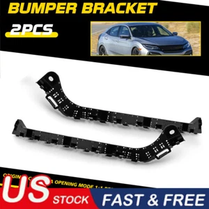 Bumper Bracket Set For 2016-2021 Honda Civic Rear Driver and Passenger Side - Picture 1 of 9