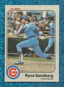 FLEER #507 RYNE SANDBERG 1983 novato radiocontrol casi nuevo como nuevo Hof Chicago Cubs - Imagen 1 de 1