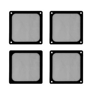 Schwarzer PVC-Computerkühler, Lüfter-Staubfilter-Gehäuseabdeckung, - Photo 1/10