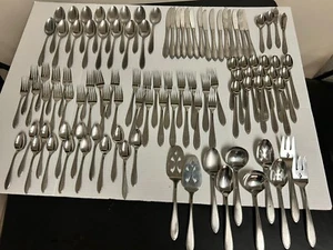 Interpur INR5 Edelstahl Besteck mit Perlenrand fast vollständig 106-teiliges Set Vintage Japan - Bild 1 von 10