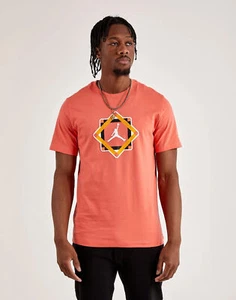 MENS JORDAN FLIGHT CLUB TEE Coral DX9565-814 Sz S - Picture 1 of 3