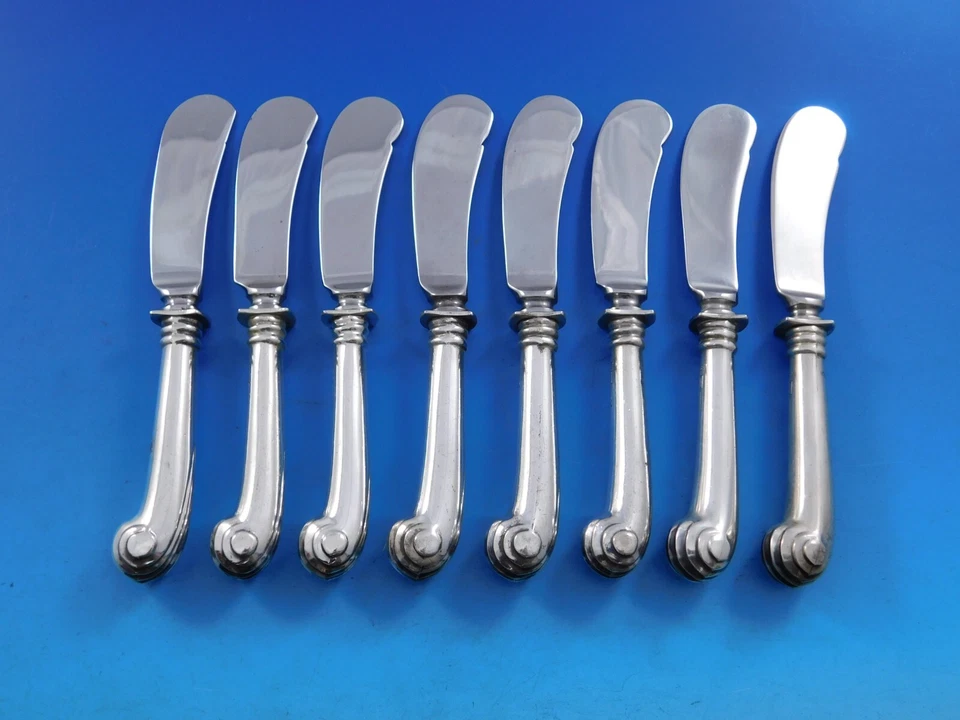 Juego de 8 paletas esparcidor de mantequilla de plata esterlina Onslow by Tuttle HH de 5 7/8" Foto 1 de 4