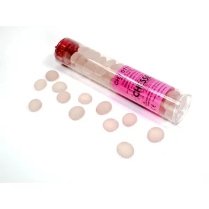 40 Glass Gaming Stones - Crystal Pink Frosted - Picture 1 of 1