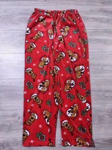 Scooby Doo Pajamas Adult Medium Red Christmas Lounge Pant PJs Xmas Gift Mens - Picture 1 of 6