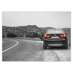 Vlies Fototapete Tapete Wandbild Schwarzer BMW X6 Nr. H5594_TV - Bild 1 von 24