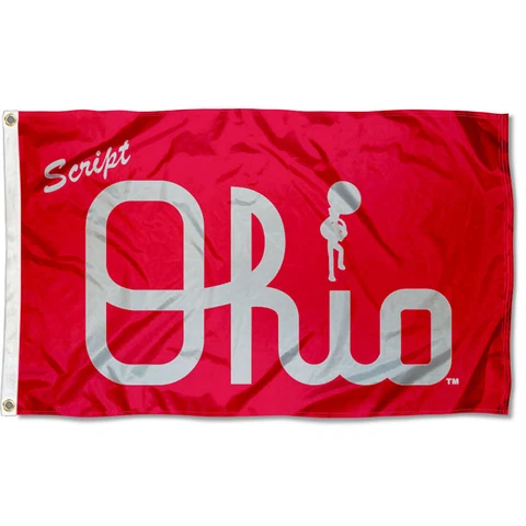 Ohio State University Buckeyes Script Ohio NCAA Flag Tailgating Banner Cover