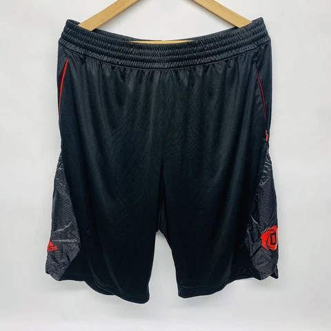 🏀✅ Vintage Derrick Rose Chicago Bulls DRose Logo Red Black Adidas Shorts XL Cover