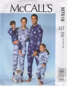 McCalls Sewing Pattern 7518 All in One Suit for Child 3 to 8 & DOG Coat New - Picture 1 of 12