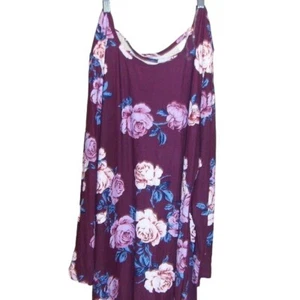 No Boundaries Juniors Burgundy Floral Dress XXXL Travel Vacation Cruise - Picture 1 of 2