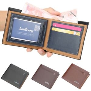 Men's Leather Wallet Money Purse ID Card Holder Clutch Bifold Short Handbag US