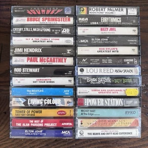 ROCK Cassette Tape Lot x 26 • Lou Reed, Journey, Aerosmith, CSNY, Springsteen... - Picture 1 of 5