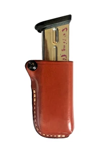 Leather Magazine Case .380 - SIG P238 , SW BODYGUARD 380, WALTHER PPK (# 1175N ) - Picture 1 of 29