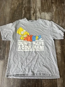 Bart Simpson Radical Dude Don't Have a Cow Man 90s Youth Size 14/16 - Picture 1 of 7