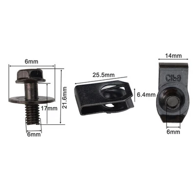 Compatible With Most Cars U-Nuts Clip Kit U-Nuts Clip Kit Engine Under Cover - Image 1 of 4