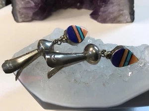Vintage Sterling Squash Blossum Earrings - Picture 1 of 4