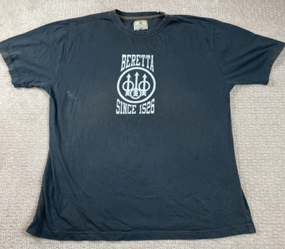 Beretta T Shirt Mens Size 2XL Black Graphic Tee Faded Firearms Short Sleeve - Image 1 of 4