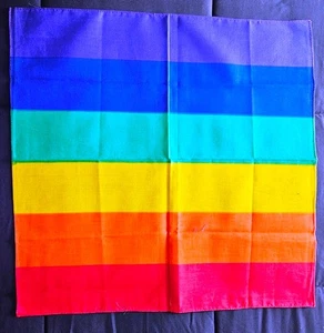 RAINBOW FLAG BANDANA LGBTQ GAY PRIDE 21 X 22 PRINT HEADWRAP MASK SCARF - NEW - Picture 1 of 3