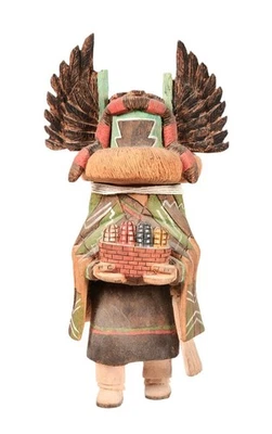 Muñeca madre Hopi Kachina Crow tamaño 8,625" alto x 4,5" ancho x 2,75" tallada a mano profunda Foto 1 de 4