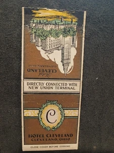 Copertina libro fiammiferi vintage Hotel Cleveland Ohio - Foto 1 di 2