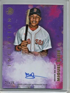 Miguel Bleis 2021 Bowman Inception Purple Autograph #27/75 - Bild 1 von 1