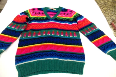 Jersey de lana inca, hecho a mano en Perú, talla. XS, 28" pecho Foto 1 de 4