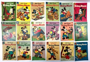 18 fumetti classici vintage Walt Disney Topolino ~ 1959-1962 Silver Age Dell - Foto 1 di 13