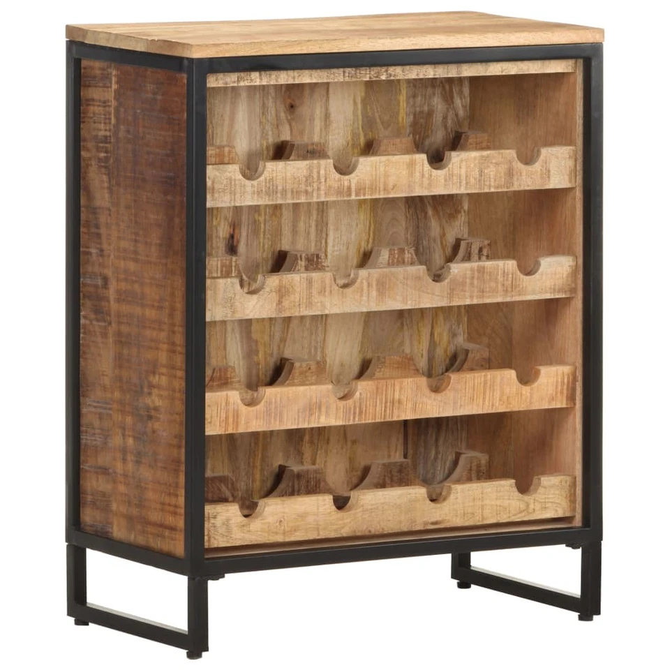 Rough Mango Wood Wine Cabinet Wooden Dining Room Kitchen Rack Furniture vidaXL - image 1 of 1
