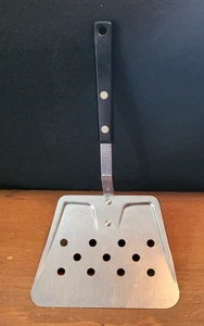 Vintage EKCO FORGE Flipper Lifter Wide Spatula Black Handle Stainless Steel USA - Picture 1 of 7