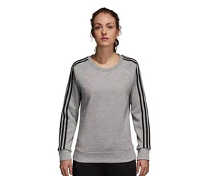 Adidas 3-Stripe Girls Active Sweatshirts Size XS, Color: Medium Grey - Picture 1 of 2