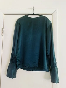 Vintage Linda Allard Ellen Tracy Seide viktorianisch edwardianisch Glockenärmel Bluse 8 - Bild 1 von 11