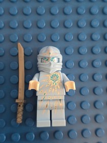 LEGO&reg; Ninjago NRG Zane Minifigure 9590 Cracked Torso Njo0069 Genuine Authentic 