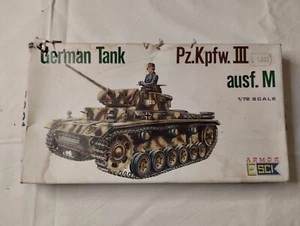 Modellino KIT 1:72 Carro German Tank PZ.Kpfw. III ausf. M No Istruzioni ESCI - Imagen 1 de 4