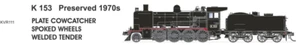 SDS Models HO K Class 153A Preserved 1970s Cowcatcher DCC SOUND KVR111 KVR511 - Picture 1 of 1