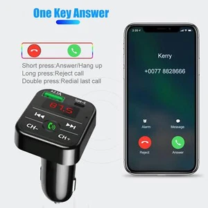 Car Wireless Bluetooth FM Transmitter MP3 Player USB Type-C Charger Fast N8.AU - Picture 1 of 8