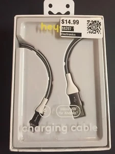 heyday Micro USB to USB-A Braided Cable 4ft - Black/White NEW - Picture 1 of 1