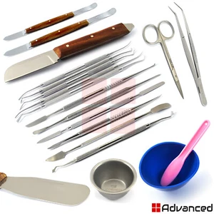 Dental Laboratory Technicians Instruments Kits Waxing Carvers Modeling Spatulas - Picture 1 of 15