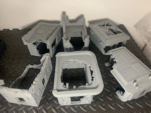 28mm Sci Fi Battle Damaged Buildings Ruins Wargaming Tabletop Terrain - Picture 1 of 39
