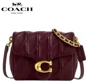 Coach Square Tabby 20 Schultertasche CW629 Nappaleder Rubin Farbe Damen Neu - Bild 1 von 9