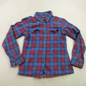 Patagonia Shirt Womens 2 Long Sleeve Plaid Button Up Outdoors Pockets Cotton - Picture 1 of 10