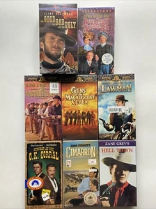 Factory Sealed Vhs Lot Magnificent Seven Good Bad Ugly Cimarron Western Legends - Picture 1 of 5