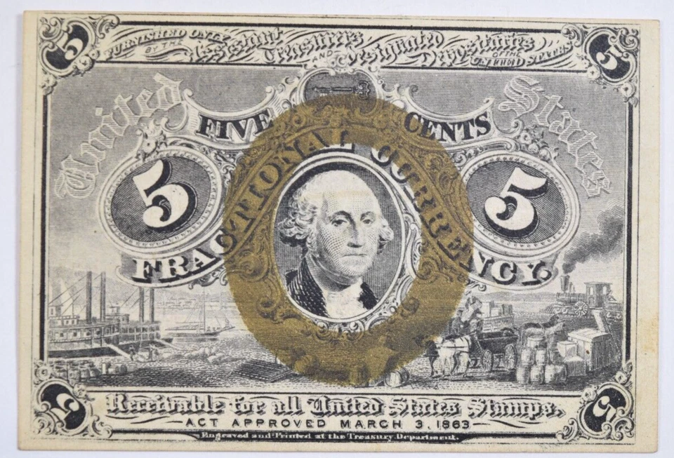 FRACTIONAL CURRENCY ~ FR 1233 2nd ISSUE 5 CENTS ~ CRISP UNCIRCULATED! - Image 1 of 2